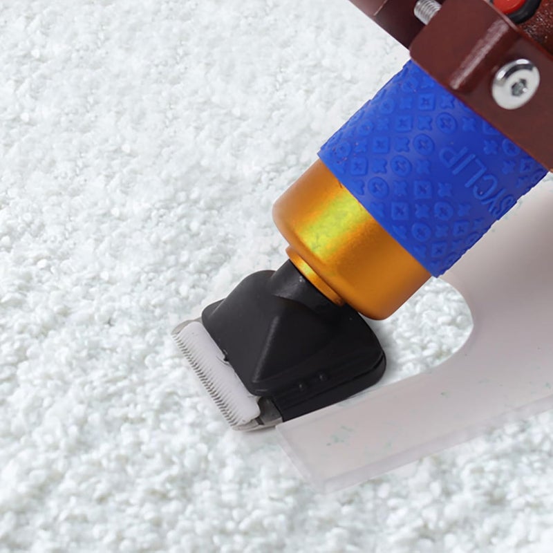 MAXMAN Carpet Trimmer with Shearing Guide, Electric Rug Tufting Gun Carver Clippers, Rug Trimmer, Carpet Shaver Carpet Carving Tool for Sculpting Tufting Gun Rug, 2 Blades (Excluding Oil) - Image 3